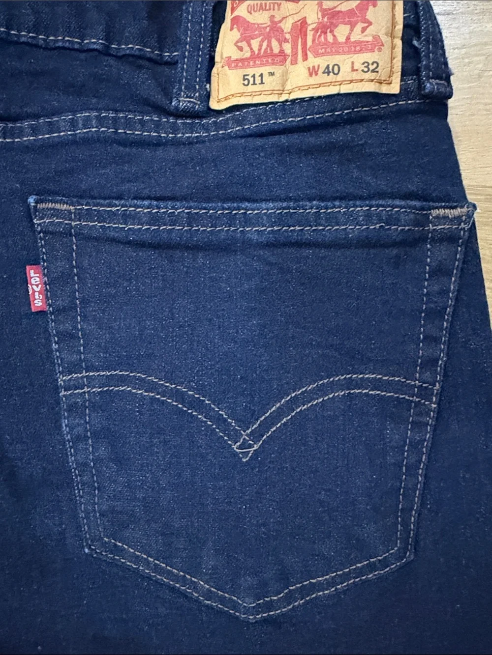 40x32 Levi's Men's Black Slim Straight Jeans